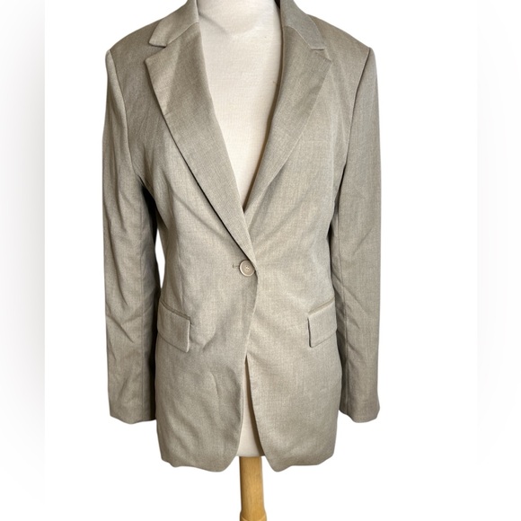H&M Women’s Light Tan Blazer – Lined, Stretch Blend - Picture 1 of 7